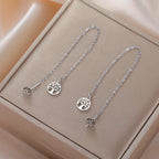 Pendientes Colgantes Para Mujer Árbol de la Vida plata