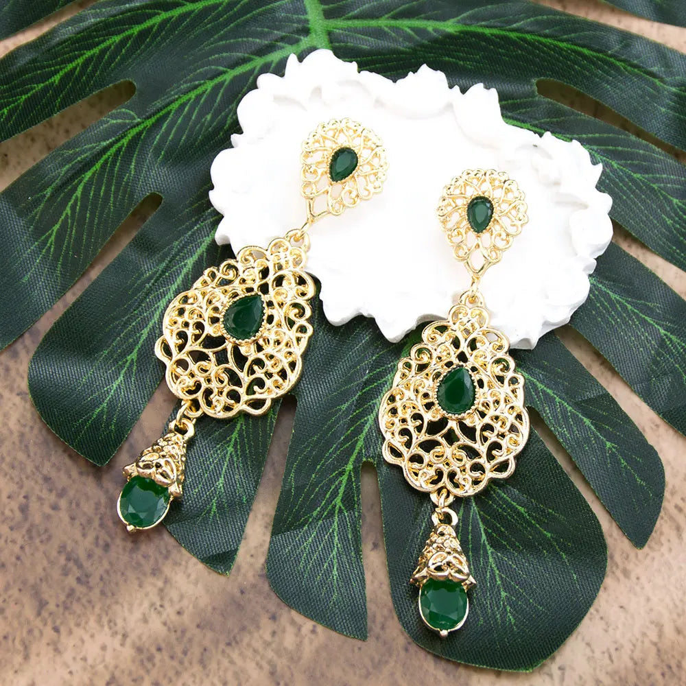Arabian-style dangle earrings for women