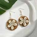 Nature Style Dangle Earrings Shell Cauri