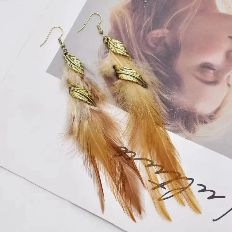 Stylish Feather Dangle Earrings 6