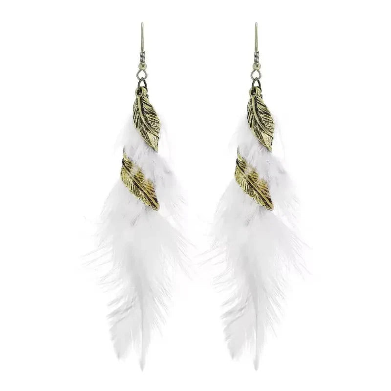 Stylish Feather Dangle Earrings 2