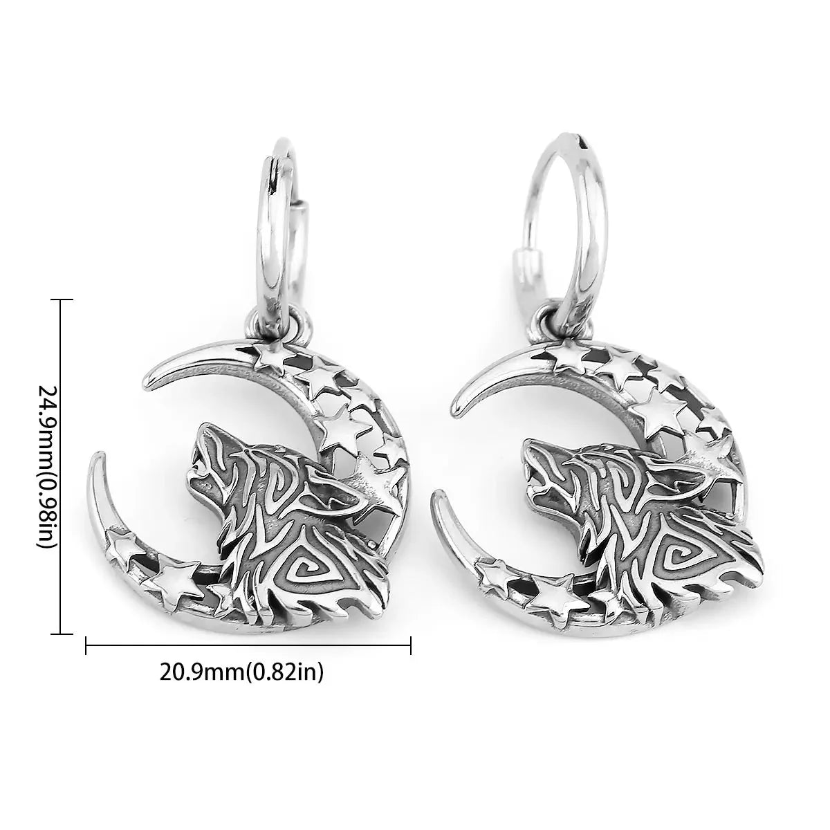 Viking Fenrir Dangle Earrings