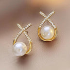 Pendientes de Perla Blanca para Mujer