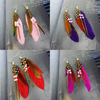 Boucles d'oreilles plumes style Apaches