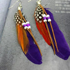 Pendientes de plumas estilo Apache 