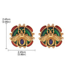 Boucles d'oreilles rondes abeille