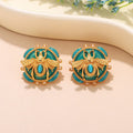 Pendientes redondos con abeja 