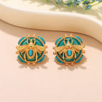 Pendientes redondos con abeja 