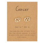 Pendientes Signo del Zodiaco 12 Constelaciones cáncer