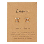 Pendientes Signo del Zodiaco 12 Constelaciones géminis