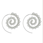 Pendientes de Aro Espiral para Mujer en plata