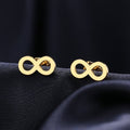 Infinity Symbol Stud Earrings for Women gold