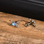 Triple Moon Stud Earrings Witchcraft Wiccan Women