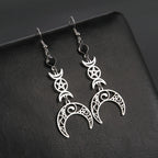 Triple Moon Dangling Earrings Witchcraft Wiccan Women