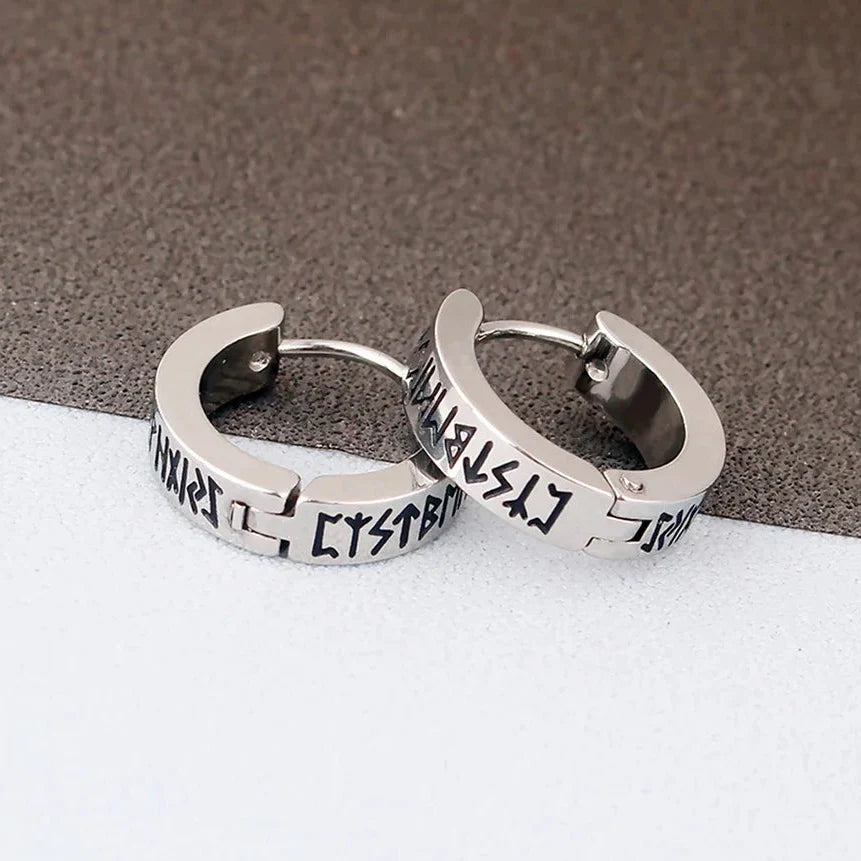 Viking Hoop Earrings for Men and Women Celtic Nordic
