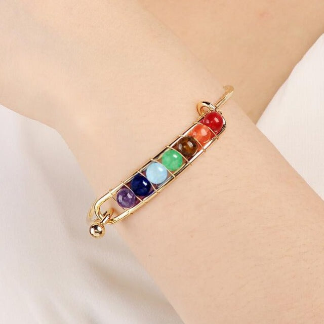 Pulsera 7 Chakras Mujer oro