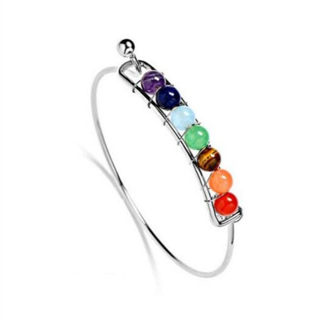 Pulsera 7 Chakras plata
