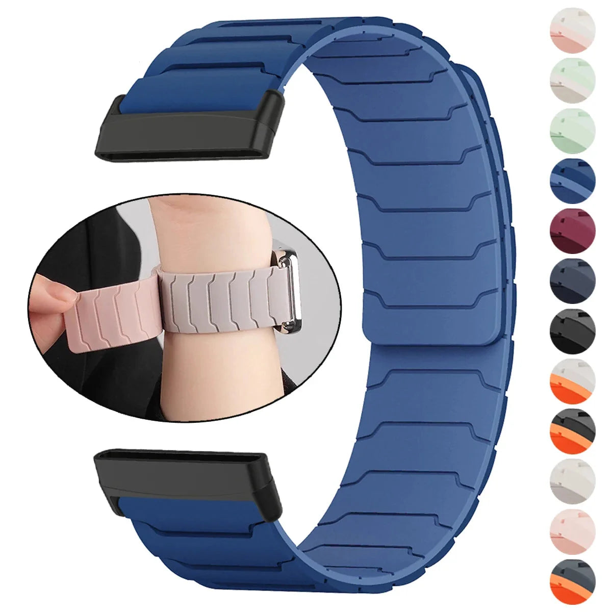 Bracelet aimanté pour montre Fitbit Versa 3, Versa 4, Sense 1 et Sense 2