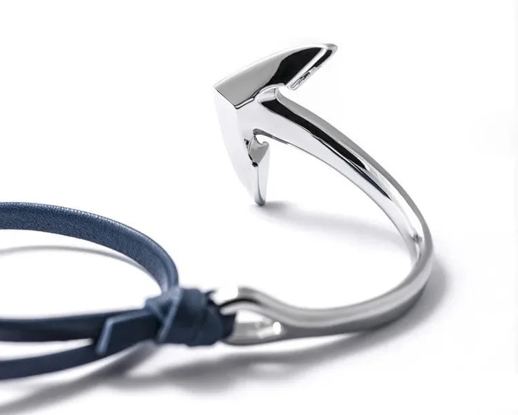 Bracelet large ajustable ancre