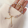 Amethyst Beaded Natural Stone Bracelet Women's Chain