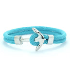 Bracelet ancre bleu clair