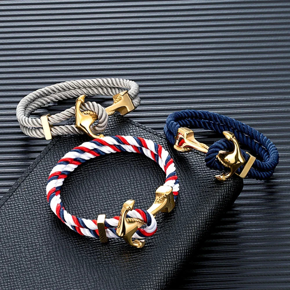 Bracelet ancre homme