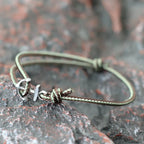 Bracelet ancre marin vert clair