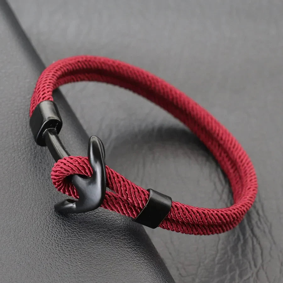 Pulsera ancla negra 