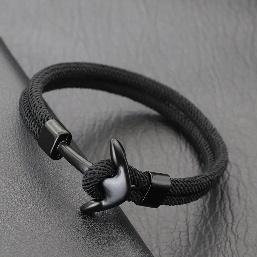 Pulsera ancla negra 