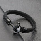 Pulsera ancla negra 
