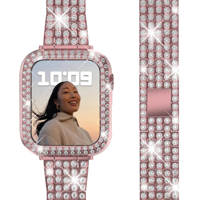 Bracelet Apple Watch Diamant pour Femme rose