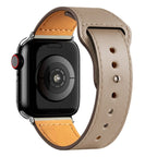 Bracelet Apple Watch en Cuir blanc cassé