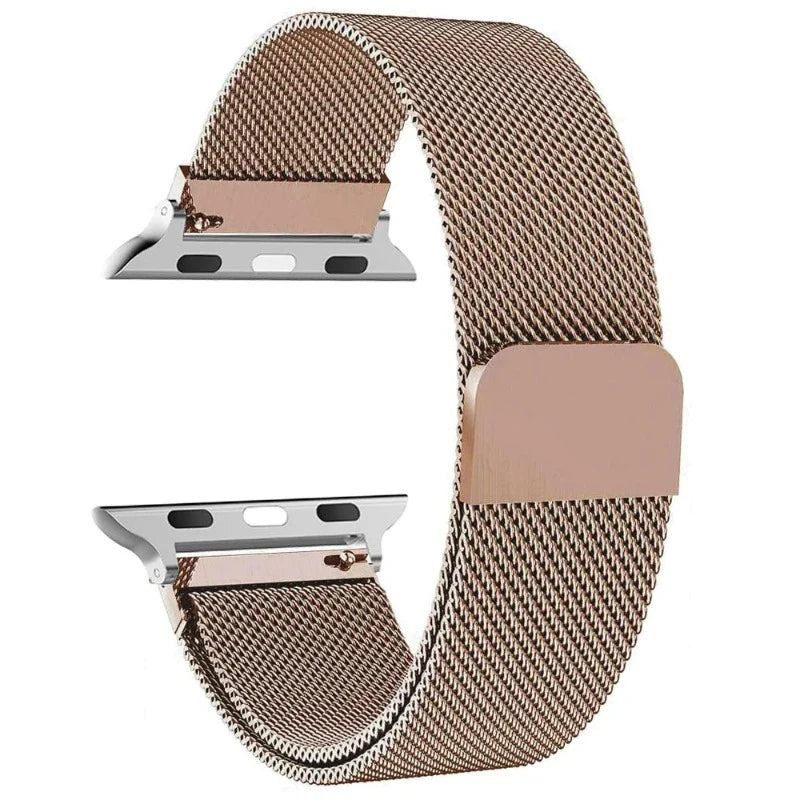 Pulsera Magnética para Apple Watch de Acero Oro Rosa