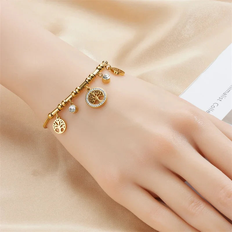 Bracelet Arbre de Vie avec Zircon