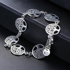 Pulsera Árbol de la Vida Esclava para Mujer Plata