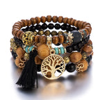 Pulsera Árbol de la Vida Esclava Mujer Perlas negras