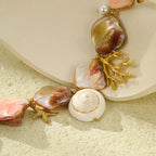 Shell Bracelet with Beautiful Mother-of-Pearl Beads