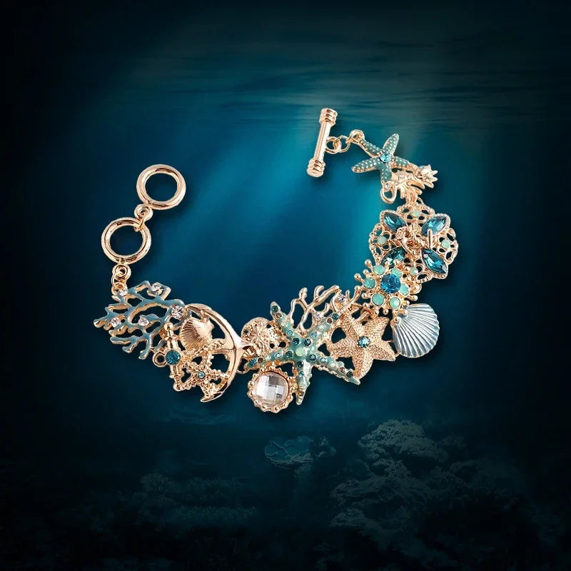 Bracelet with Blue Colored Shells