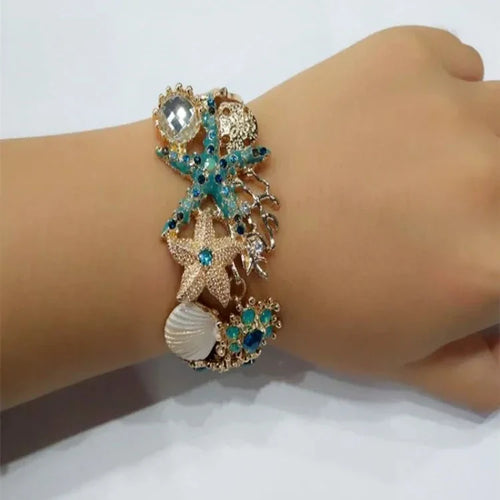 Bracelet with Blue Colored Shells