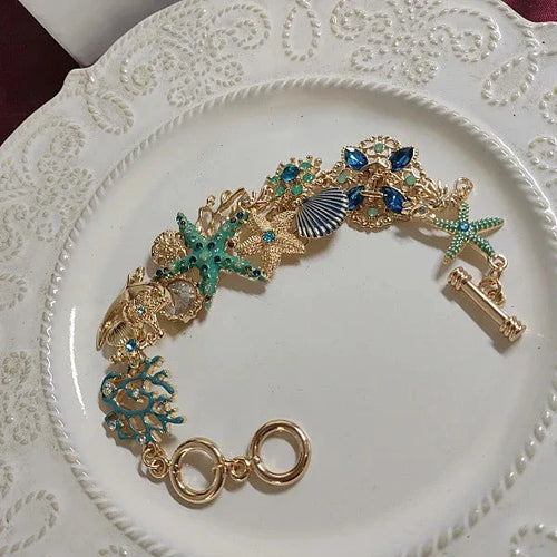 Bracelet with Blue Colored Shells