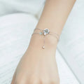 Pulsera con Cristal Piedra de Luna y Estrellas en Circonio