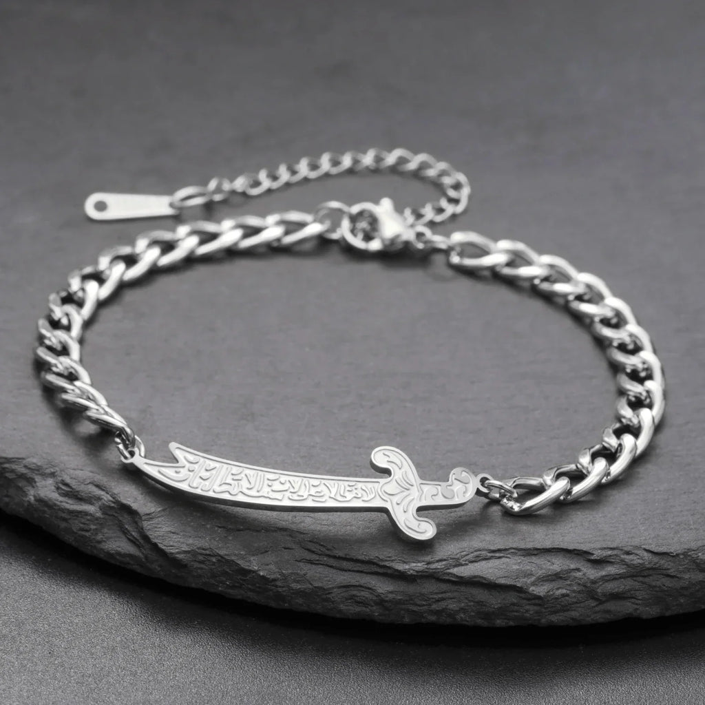 Pulsera con espada Ali Zulfiqar símbolo islámico 