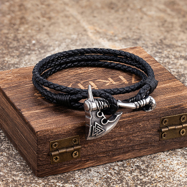 Black Viking Axe Bracelet
