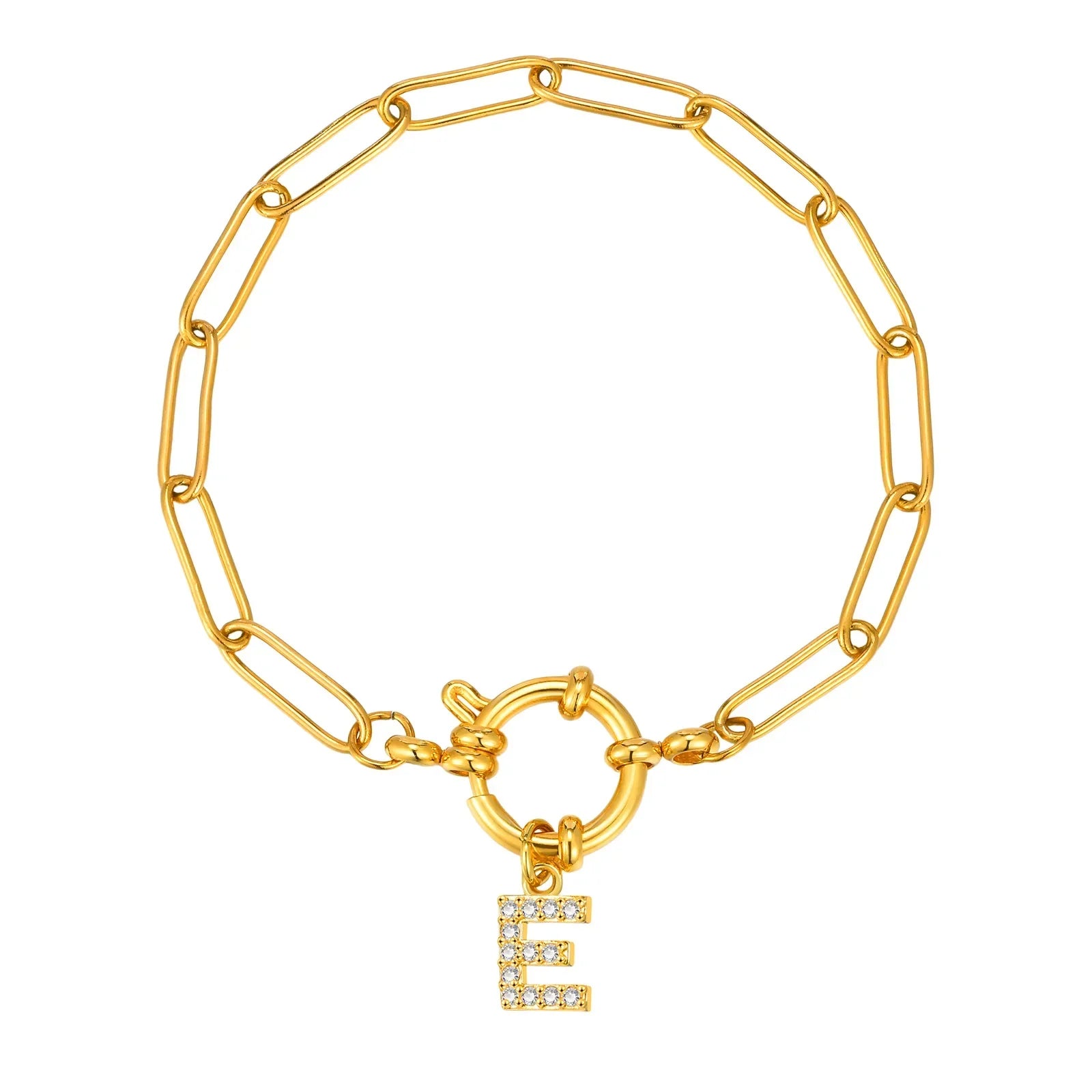 Bracelet personnalisé avec initiale e