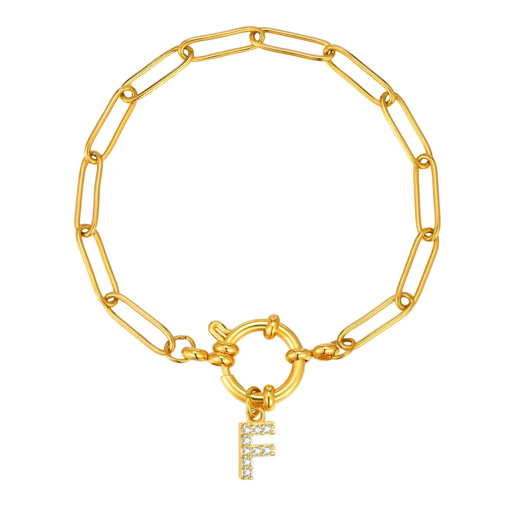 Bracelet personnalisé avec initiale f
