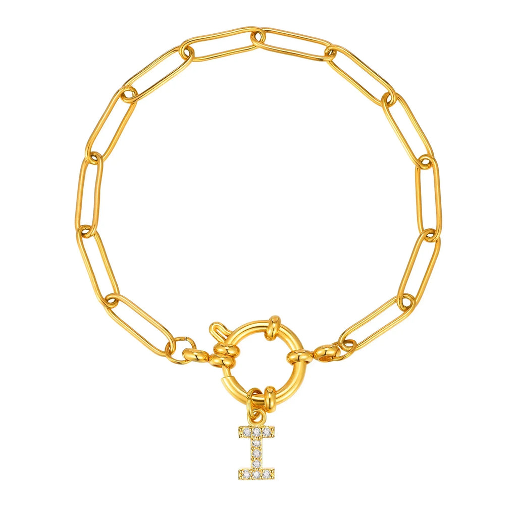 Bracelet personnalisé avec initiale i