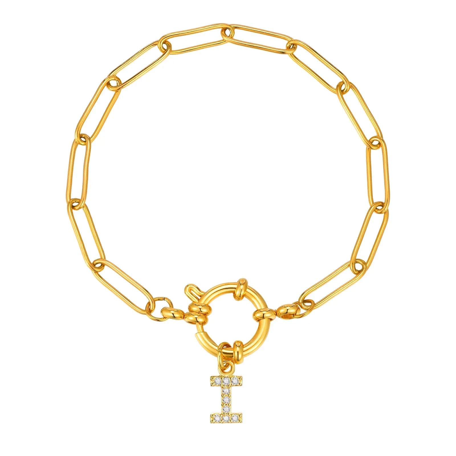 Bracelet personnalisé avec initiale i