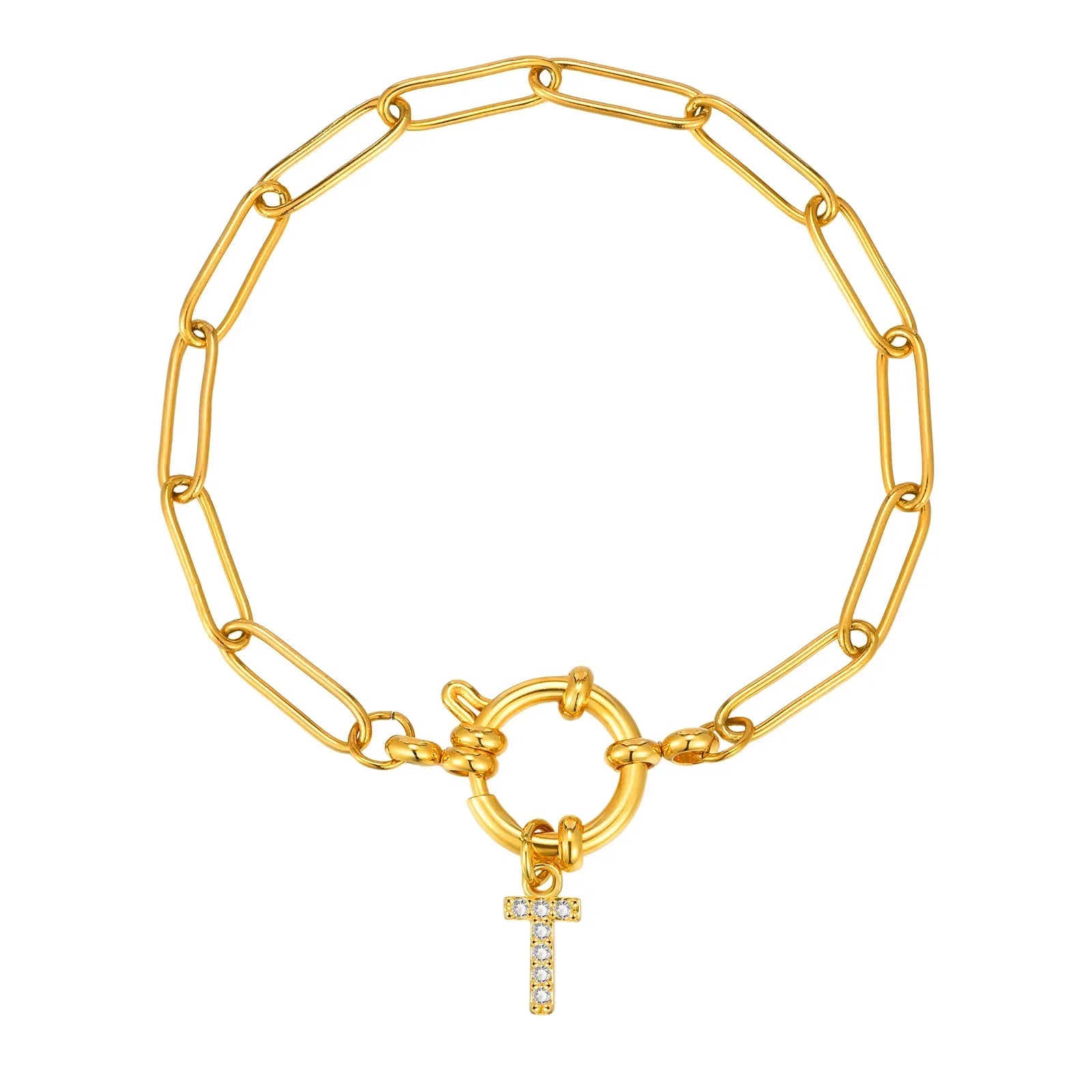 Bracelet personnalisé avec initiale t