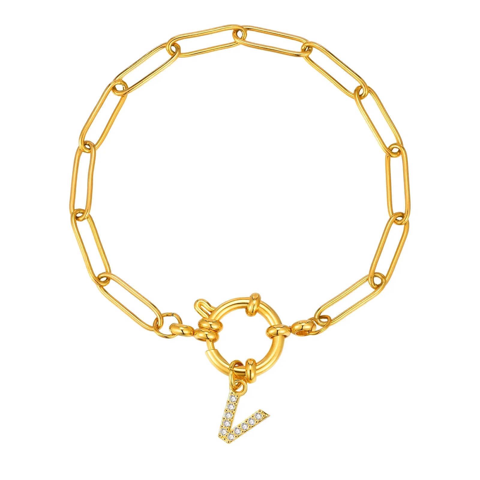 Bracelet personnalisé avec initiale v