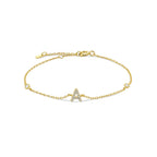 Rhinestone initial letter bracelet
